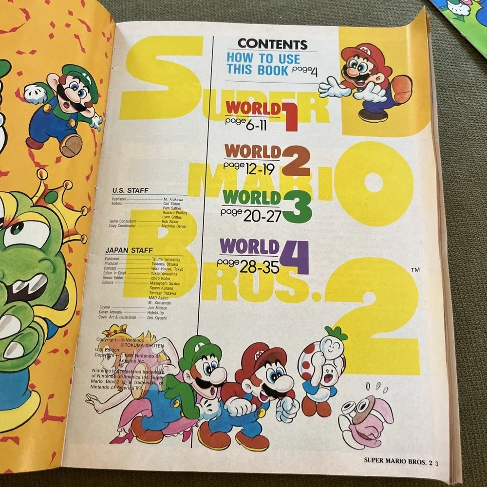 Nintendo Power Super Mario Bros. 2 Inside Out Manual + Bonus Tip Book